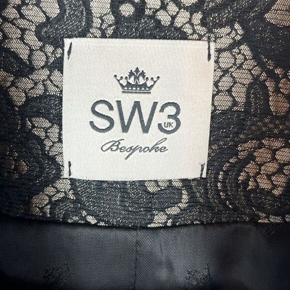 Black & Gray SW3 Bespoke Men's Floral Jacket - Picture 5 of 9